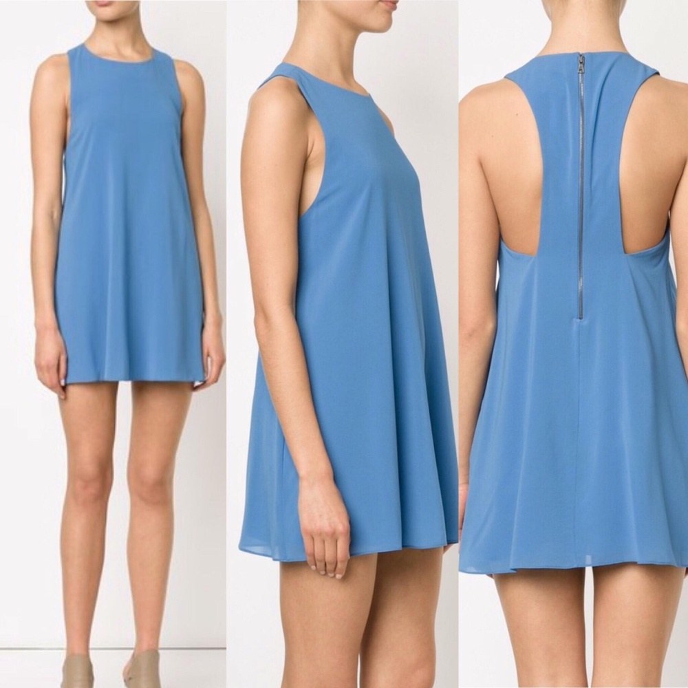 NEW Alice Olivia By Stacey Bendet Silk Blue Dress